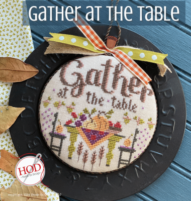 Gather at the Table Cross Stitch Pattern by Hands On Design