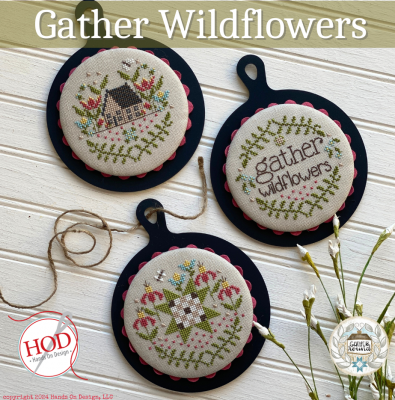 Gather Wildflowers Cross Stitch Pattern by Hands On Design