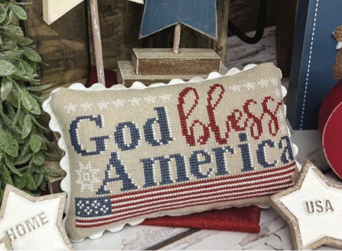 God Bless America Cross Stitch Pattern by Primrose Cottage Stitches