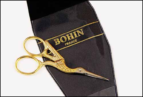 Gold Stork Embroidery Scissors by Bohin France