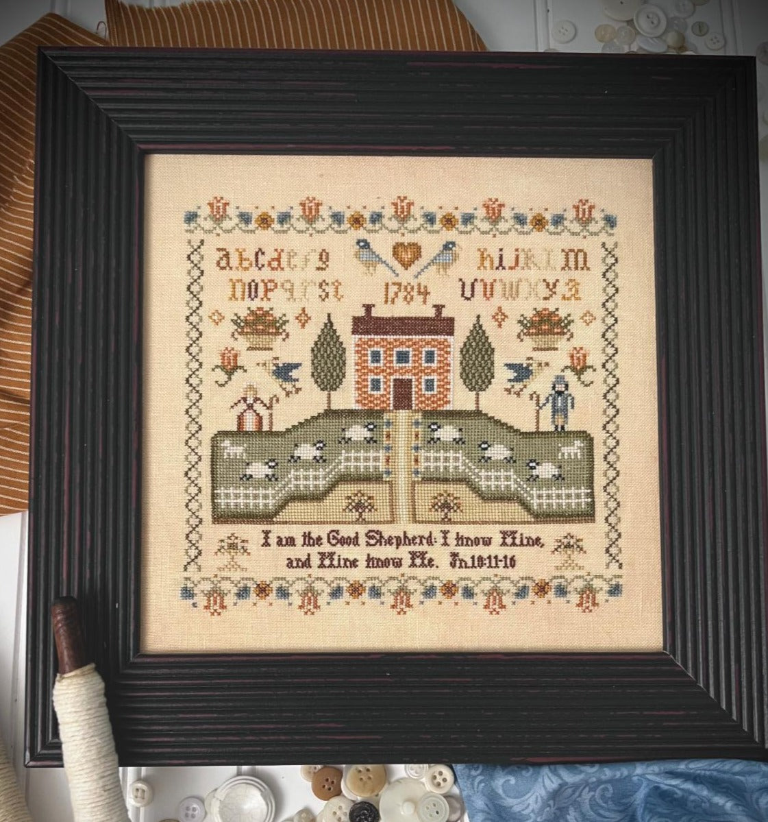 Good Shepherd Sampler by Annie Beez Folk Art