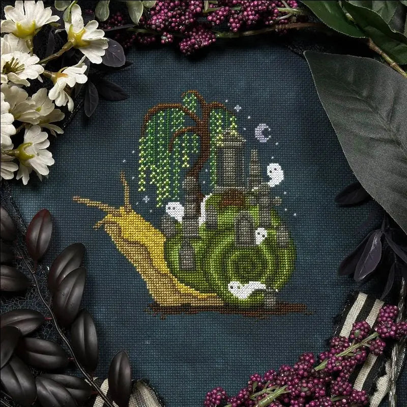 The Stitch Crypt GRAVE SNAIL Cross Stitch Pattern