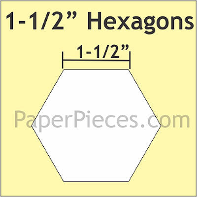 Hexagon Papers - 1 1/2 Inch