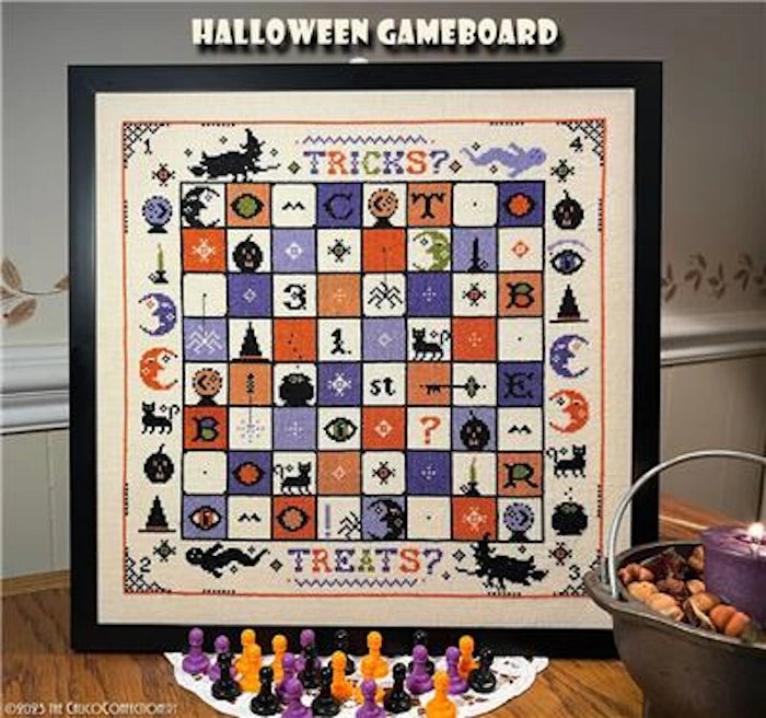 Halloween Game Board Cross Stitch Pattern by Calico Confectionery
