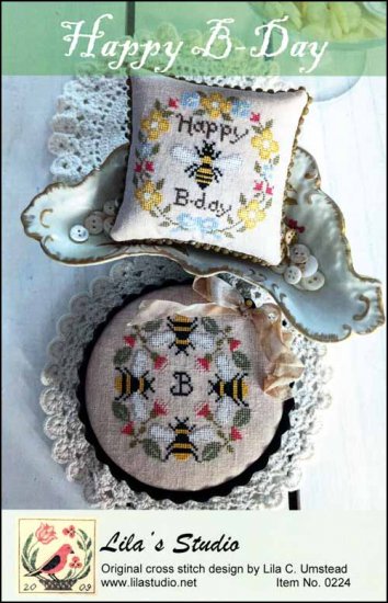 Happy B-Day Cross Stitch Pattern by Lila's Studio