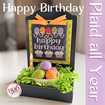 Happy Birthday: Plaid All Year Cross Stitch Pattern by Hands On Design