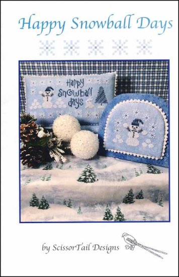 Happy Snowball Days Counted Cross Stitch Pattern