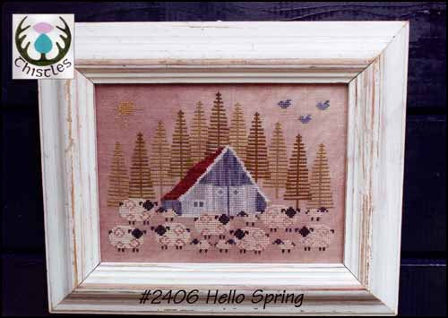 Hello Spring Cross Stitch Pattern by Thistles