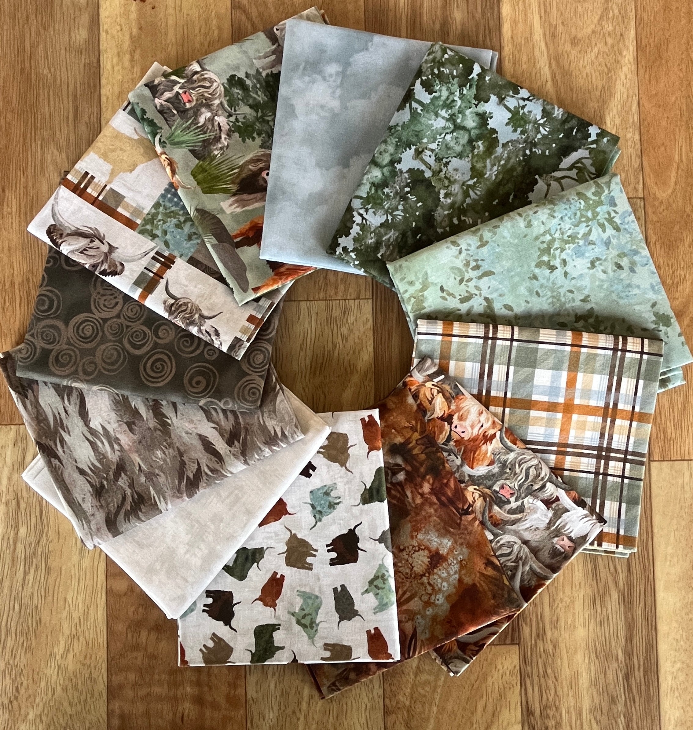 HIghlander Fat Quarter Bundle by Cat Thurmann for E Studio Fabrics