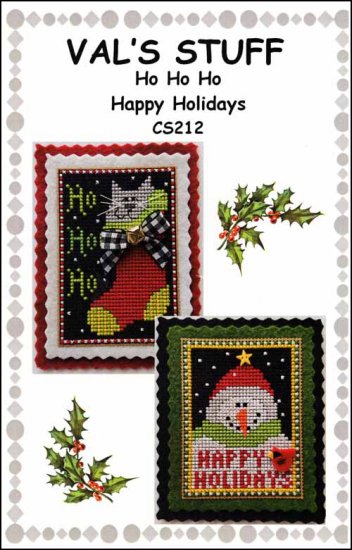 Ho Ho Ho Happy Holidays Cross Stitch Pattern by Val's Stuff