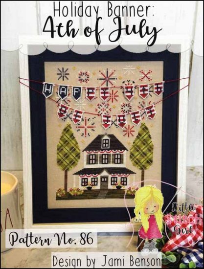 Holiday Banner: 4th of July Cross Stitch Pattern by Little Stitch Girl