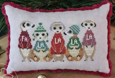 Holiday Card 2023 Merry Meerkats Cross Stitch Pattern by The Blue Flower