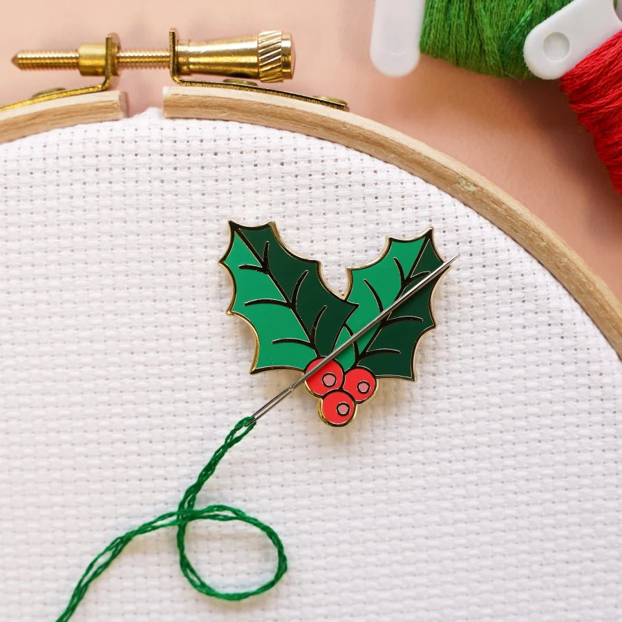 Holly Magnetic Needle Minder by Caterpillar Cross Stitch
