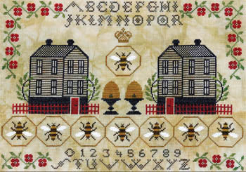 Honey Hill Hamlet Cross Stitch Pattern by Artful Offerings