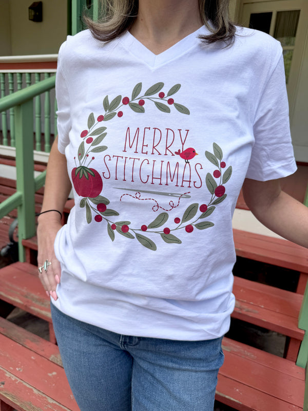 Primrose Cottage Exclusive Unisex "Merry Stitchmas" Shirt -Sizes XS - 3XL
