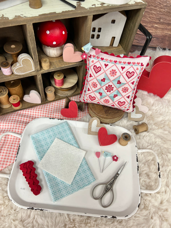 Valentine's Day Quilt Finishing kit ONLY by Lindsey Wight of Primrose Cottage