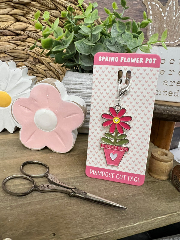 Spring Flower Pot Charm By Primrose Cottage