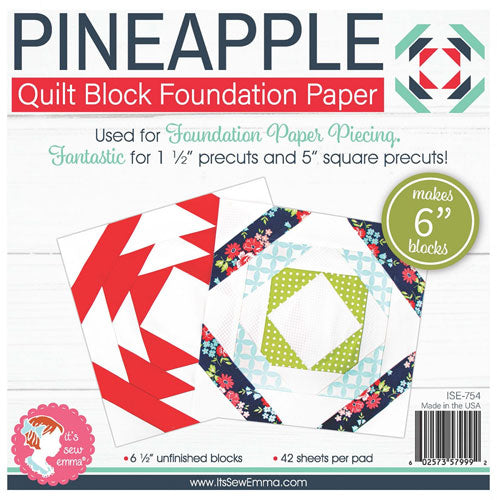 Pineapple Quilt Block Foundation Paper Pad - 6 Inch