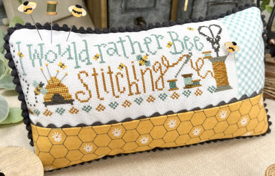I Would Rather Bee Stitching Cross Stitch Pattern by Primrose Cottage Stitches