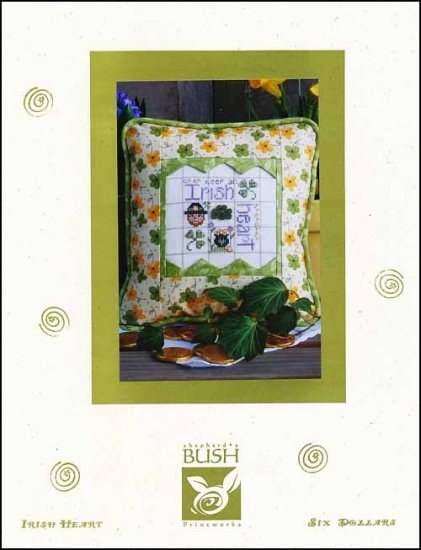 Irish Heart Cross Stitch Pattern by Shepherd's Bush Printworks