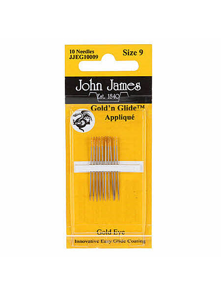 John James Gold 'n Glide Applique Needles - Size 9