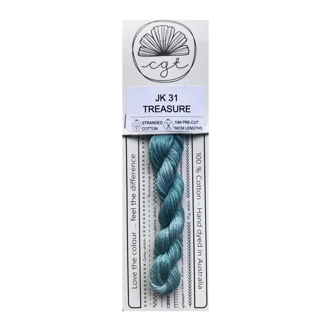 Treasure JK31 Cottage Garden Thread Pre-Cut 6 Stranded Hand Dyed Embroidery Floss
