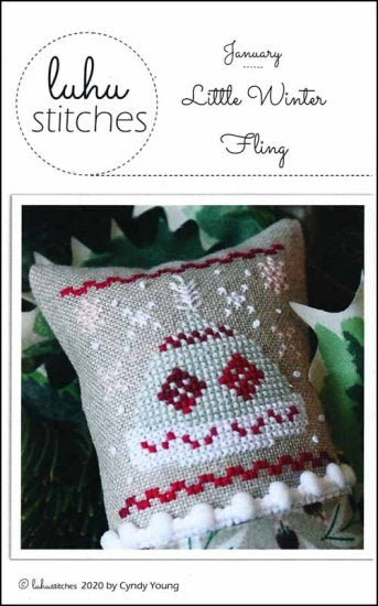 January Little Winter Fling Cross Stitch Pattern by Luhu Stitches