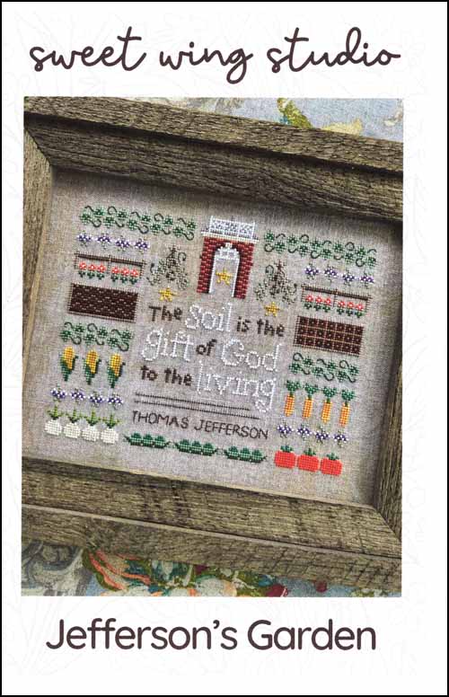 Jefferson's Garden Cross Stitch Pattern by Sweet Wing Studio