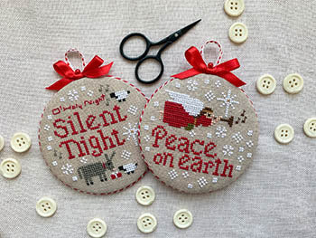 Joyful Christmas Ornaments Cross Stitch Pattern by Stitches by Ethel