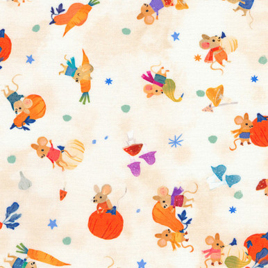 CLEARANCE Robert Kaufman Fabrics - Forest Feast by Katheryn Selvert - AKFD22594-86 - Eggshell