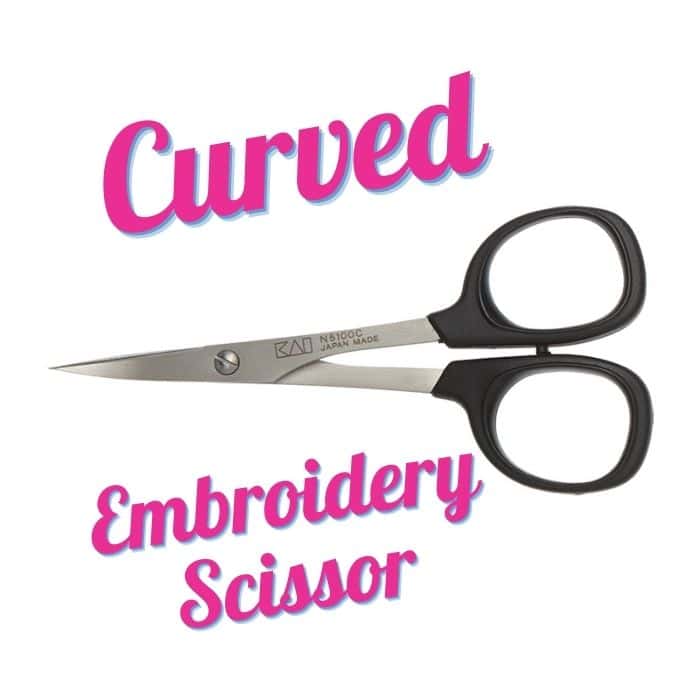 KAI Curved Embroidery Scissors 4"