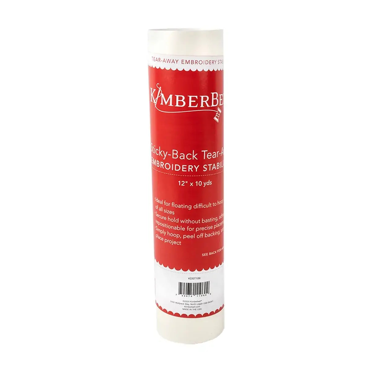 Kimberbell 12" Sticky-Back Tear-Away Embroidery Stabilizer