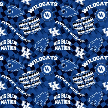 University of Kentucky Check Allover Fabric Yardage