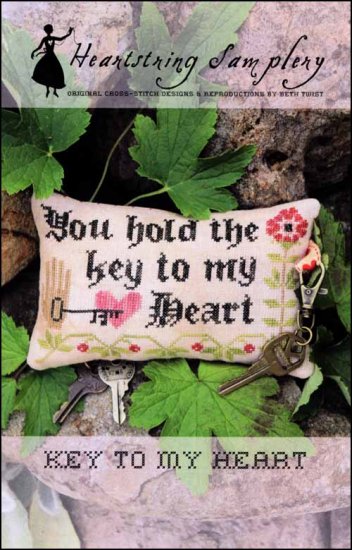 Key To My Heart Cross Stitch Pattern by Heartstring Samplery