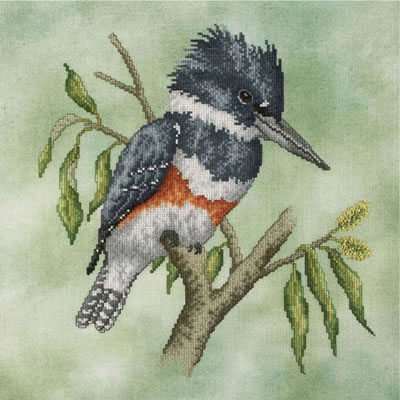 #52 Belted Kingfisher - Cross Stitch Chart