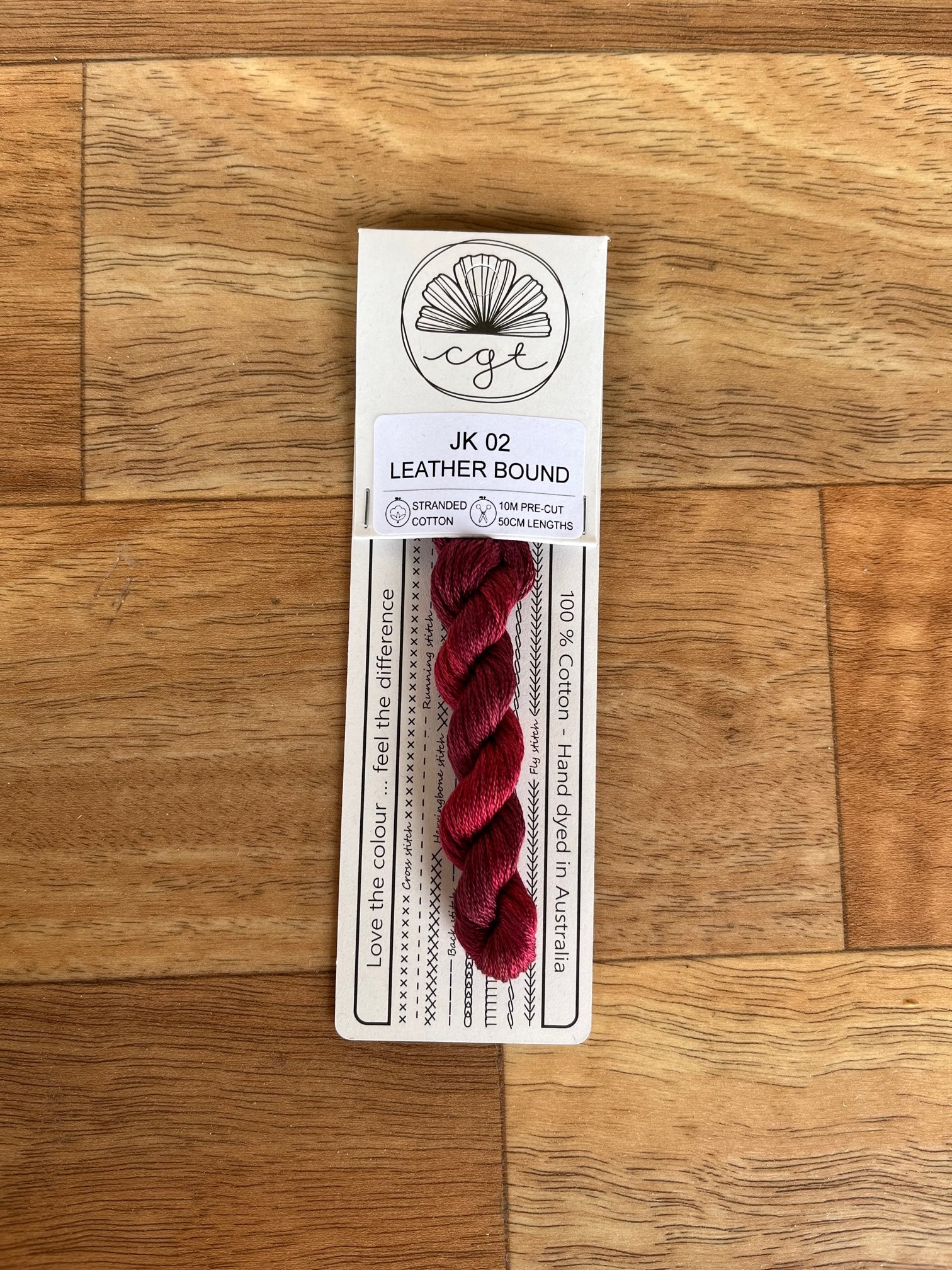 Leatherbound JK02 Cottage Garden Thread Pre-Cut 6 Stranded Hand Dyed Embroidery Floss