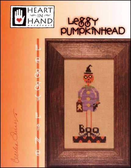 Leggy Pumpkinhead Cross Stitch Pattern by Heart In Hand Needleart