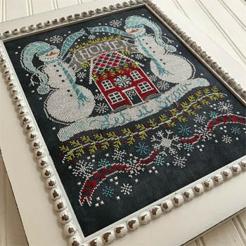 Let It Snow Bungalow Cross Stitch Pattern by Hands On Design