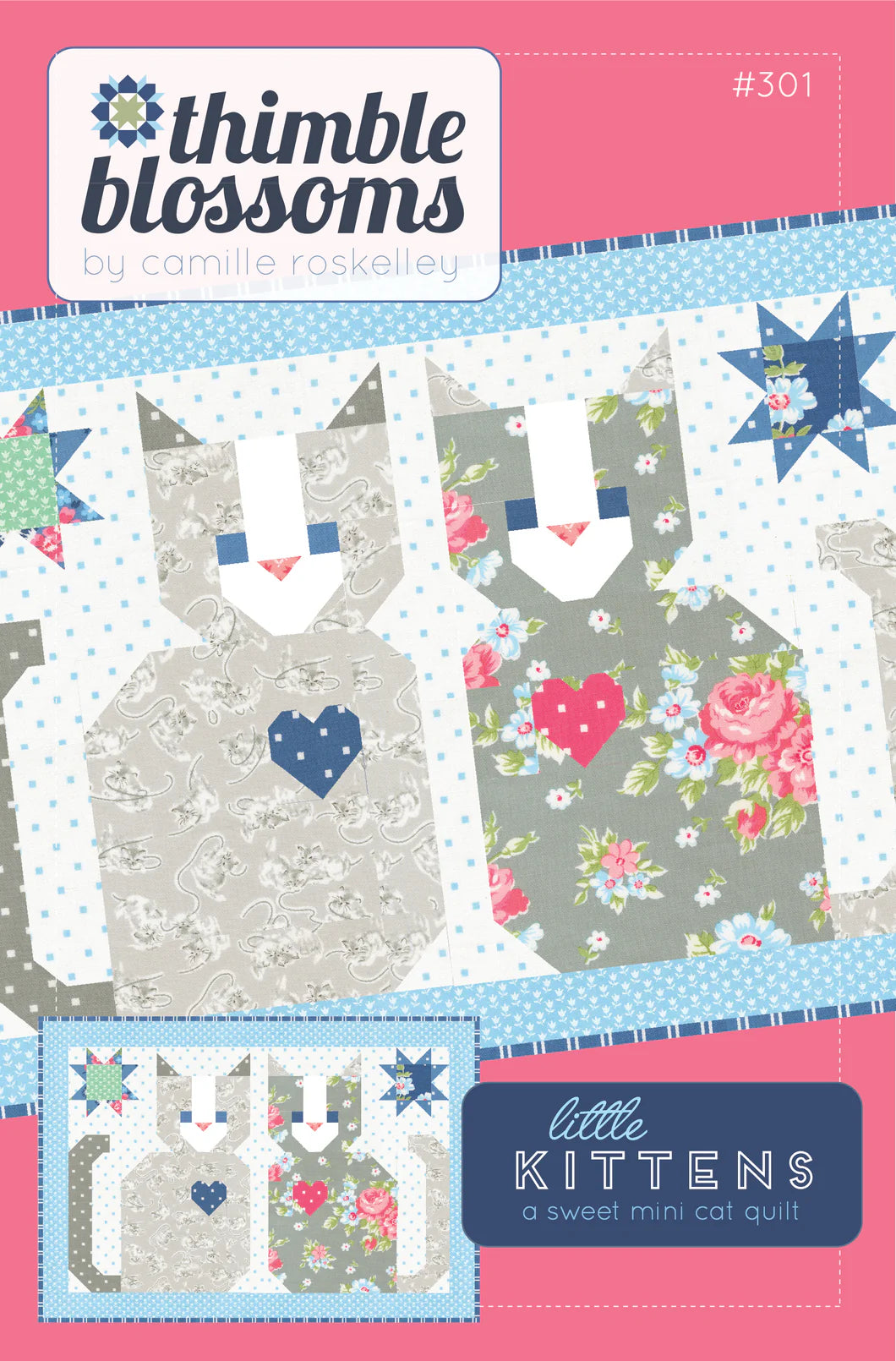 Little Kittens Mini Cat Quilt Pattern Thimble Blossoms