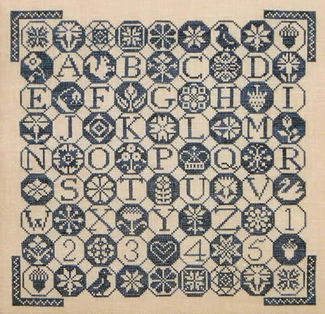 A Little Quakeresque Blue Ribbon Designs Cross Stitch Pattern Physical Copy