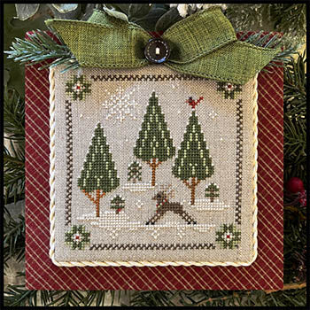 Log Cabin Christmas: In The Woods Deer Cross Stitch Pattern by Little House Needleworks
