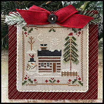 Log Cabin Christmas: Mr. Snow Cross Stitch Pattern by Little House Needleworks