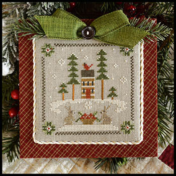 Log Cabin Christmas: Log Cabin Bunnies Cross Stitch Pattern by Little House Needleworks