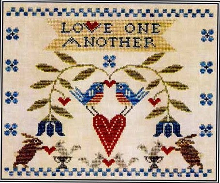 Love One Another Cross Stitch Pattern by Artful Offerings