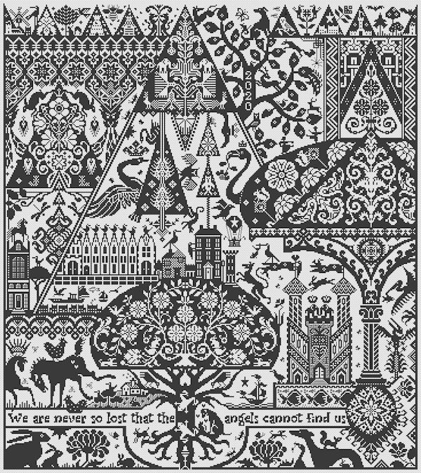 SALE Love at First Sight Cross Stitch Pattern by Long Dog Samplers Physical Copy