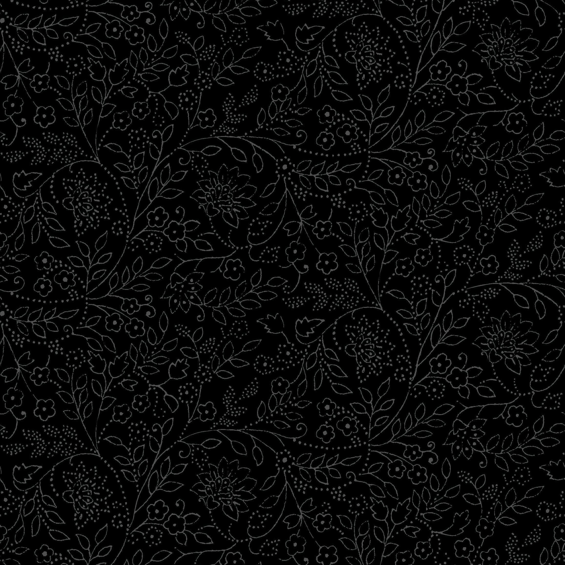 Solitaire Jasmine Black MAS327-J by Maywood Studio (sold in 25cm increments)