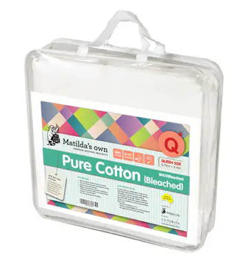 Matilda's Own 100% Cotton with Scrim Quilt Batting - Bleached Queen (94" x 106" )