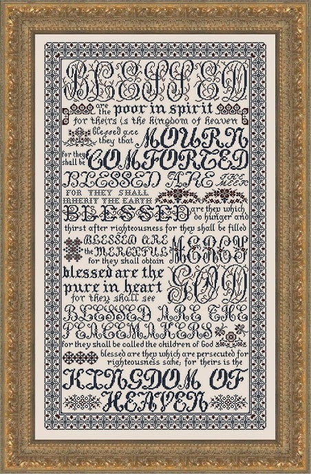 The Beatitudes Cross Stitch Pattern by My Big Toe Designs™