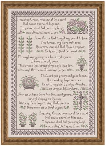 Amazing Grace Cross Stitch Pattern by My Big Toe Designs