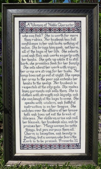 A Woman of Noble Character Cross Stitch Pattern by My Big Toe Designs